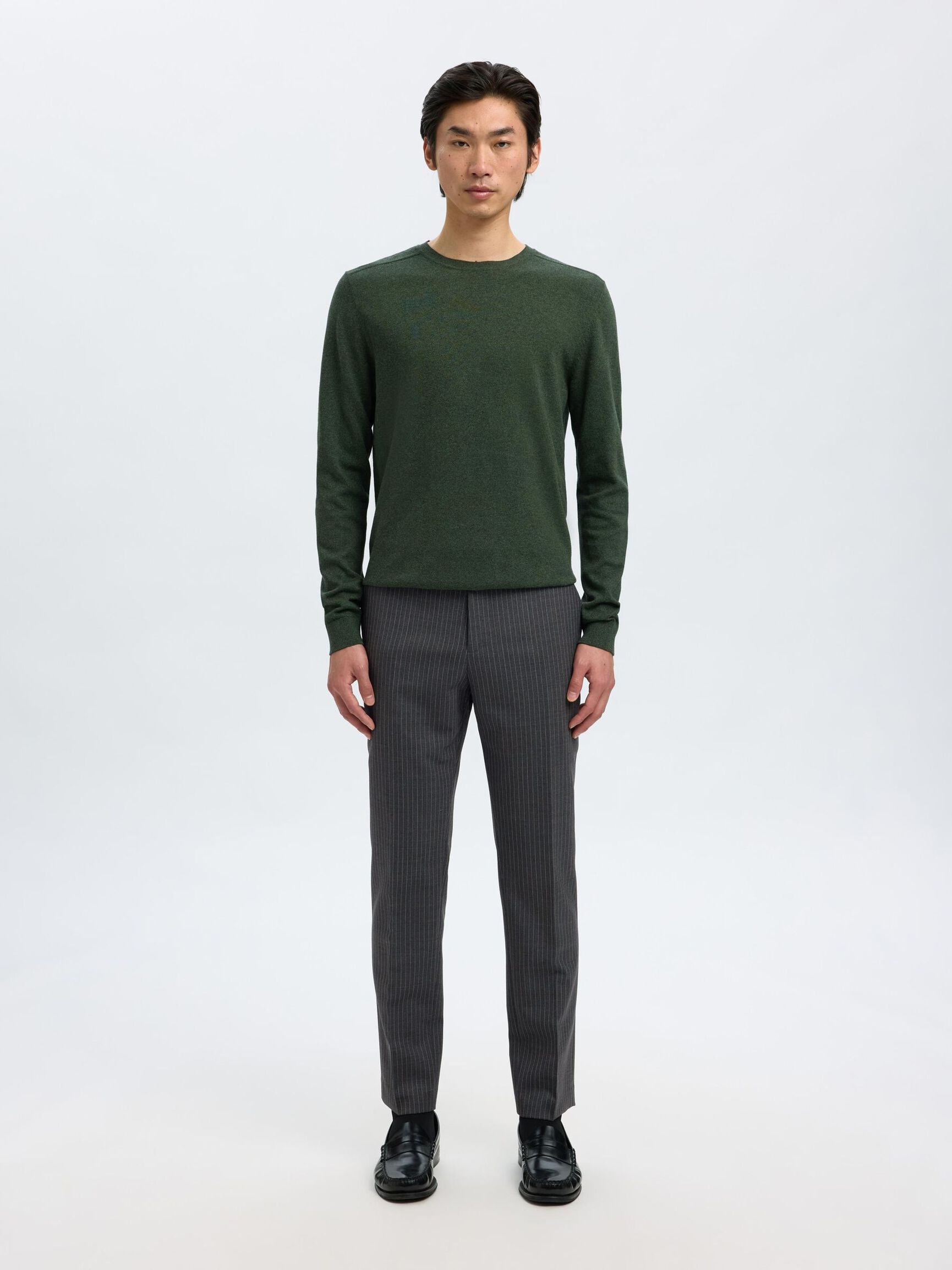 WOLMIX KRIJTSTREEP PANTALON, Grey, highres