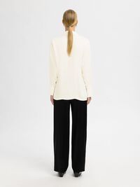 ASYMMETRIC LONG SLEEVED SHIRT, Gardenia, highres