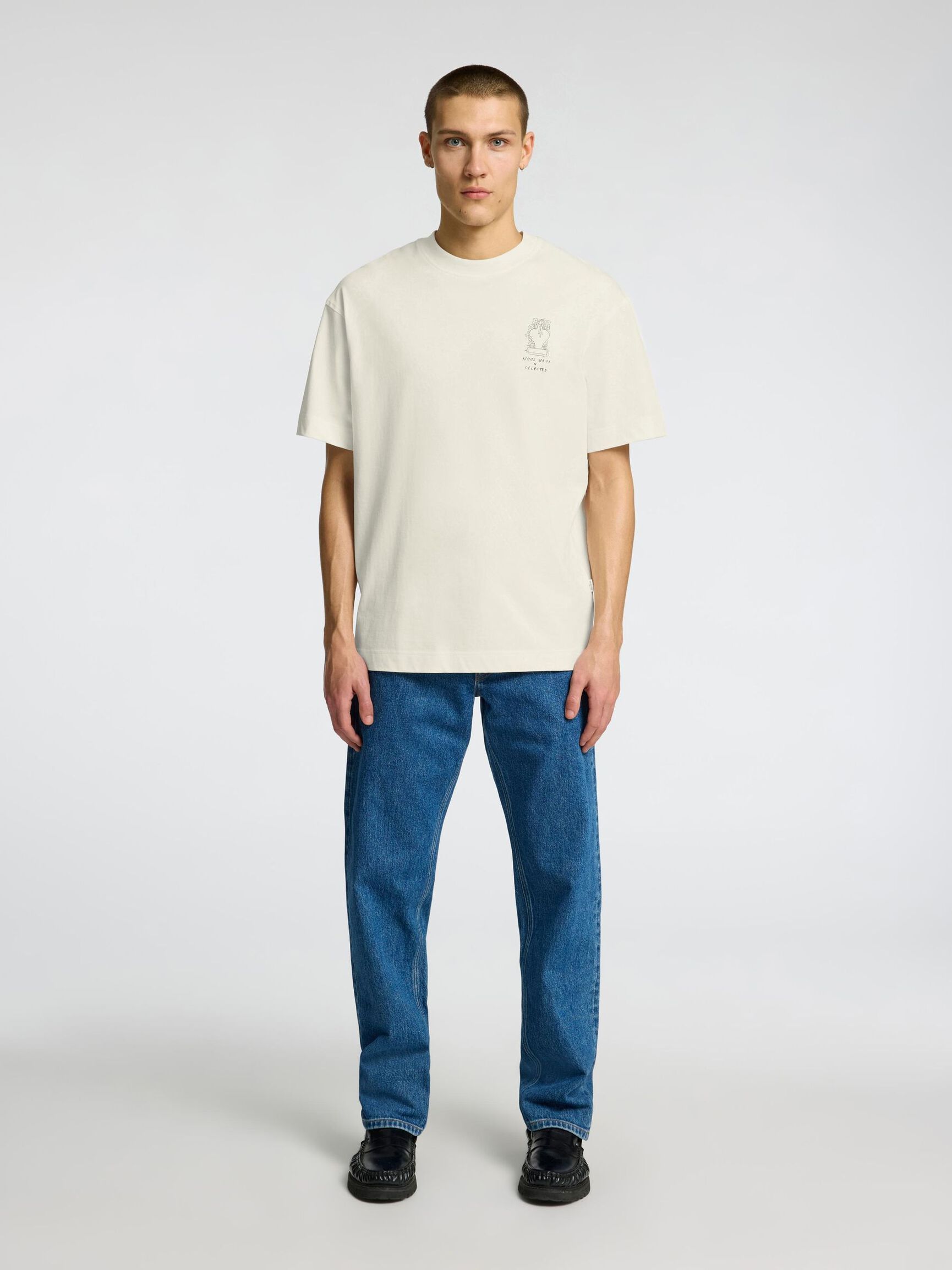 PRINTED T-SHIRT, Egret, highres