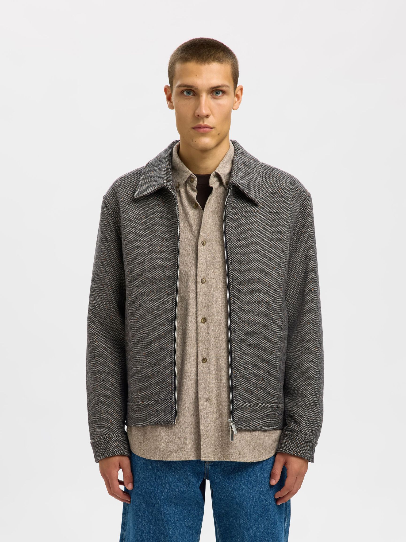 WOLLMIX KURZJACKE, Black, highres
