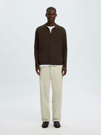 RELAXED FIT KNITTED CARDIGAN, Turkish Coffee, highres