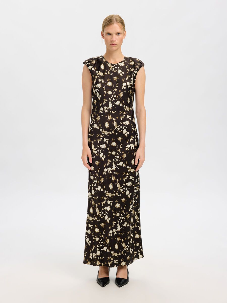 Product tile image - VISCOSE PRINTED MAXI DRESS, Demitasse | 16101308_Demitasse_1261511