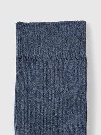 COTTON BLEND SOCKS, Sky Captain, highres