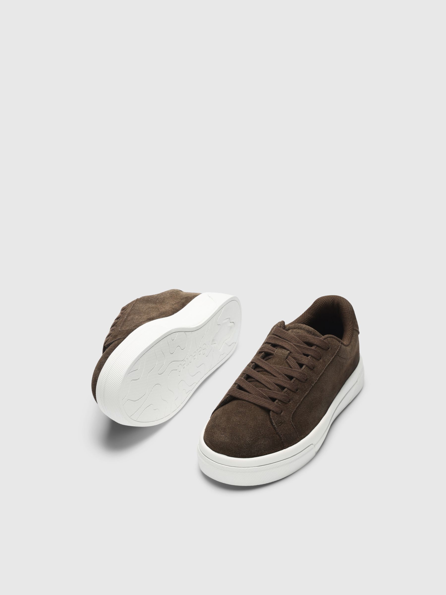 SUEDE CHUNKY SOLE TRAINERS, Chocolate Chip, highres