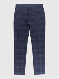 SLIM FIT CHECKED - SUIT TROUSERS, Navy Blue, highres