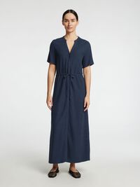 MANCHES COURTES ROBE-CHEMISE, Dark Sapphire, highres