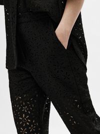 LACE TROUSERS, Black, highres