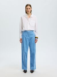 RELAXED FIT CORDUROY TROUSERS, Blissful Blue, highres