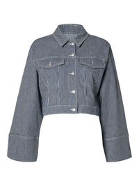 CROPPED JEANSJACKE, Medium Blue Denim, highres