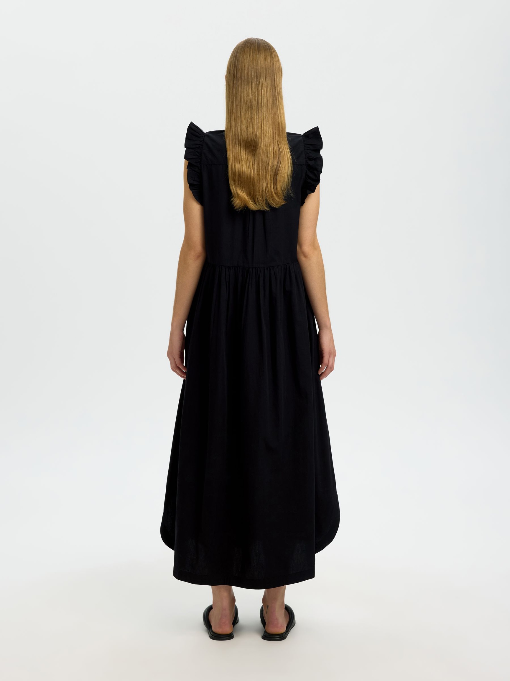 STRIKCEINTUUR MAXI JURK, Black, highres