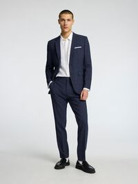 SLIM FIT EINREIHIGER BLAZER, Dark Navy, highres