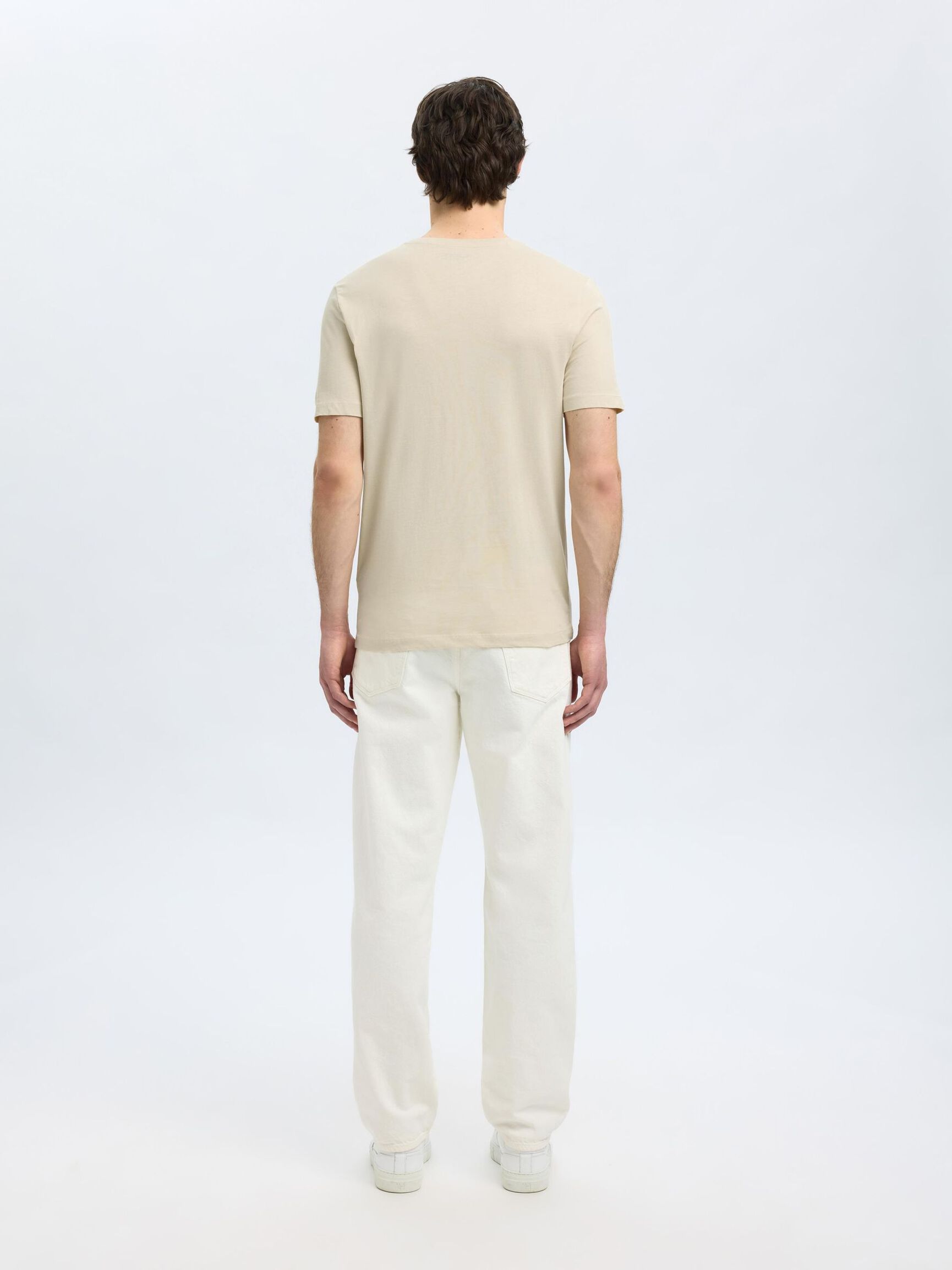 REGULAR T-SHIRT, Oatmeal, highres