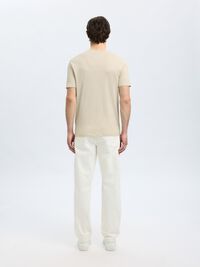 REGULAR T-SHIRT, Oatmeal, highres