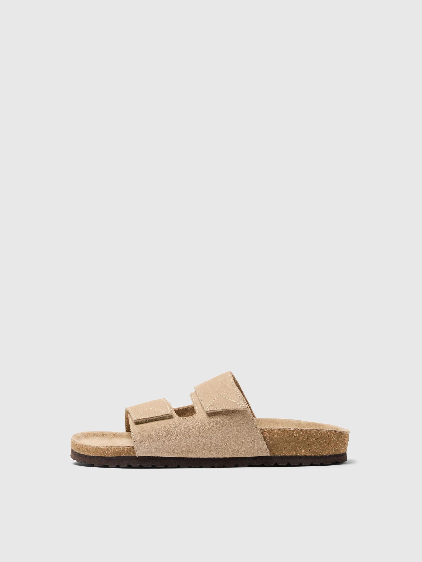 SUEDE SLIDERS, Sand, highres
