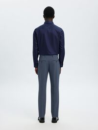 VISKOSBLANDNING SLIM FIT KOSTYMBYXOR, Dark Blue, highres