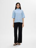 Selected TEXTURED SHORT SLEEVED TOP, Cashmere Blue, highres - 16089209_CashmereBlue_005.jpg