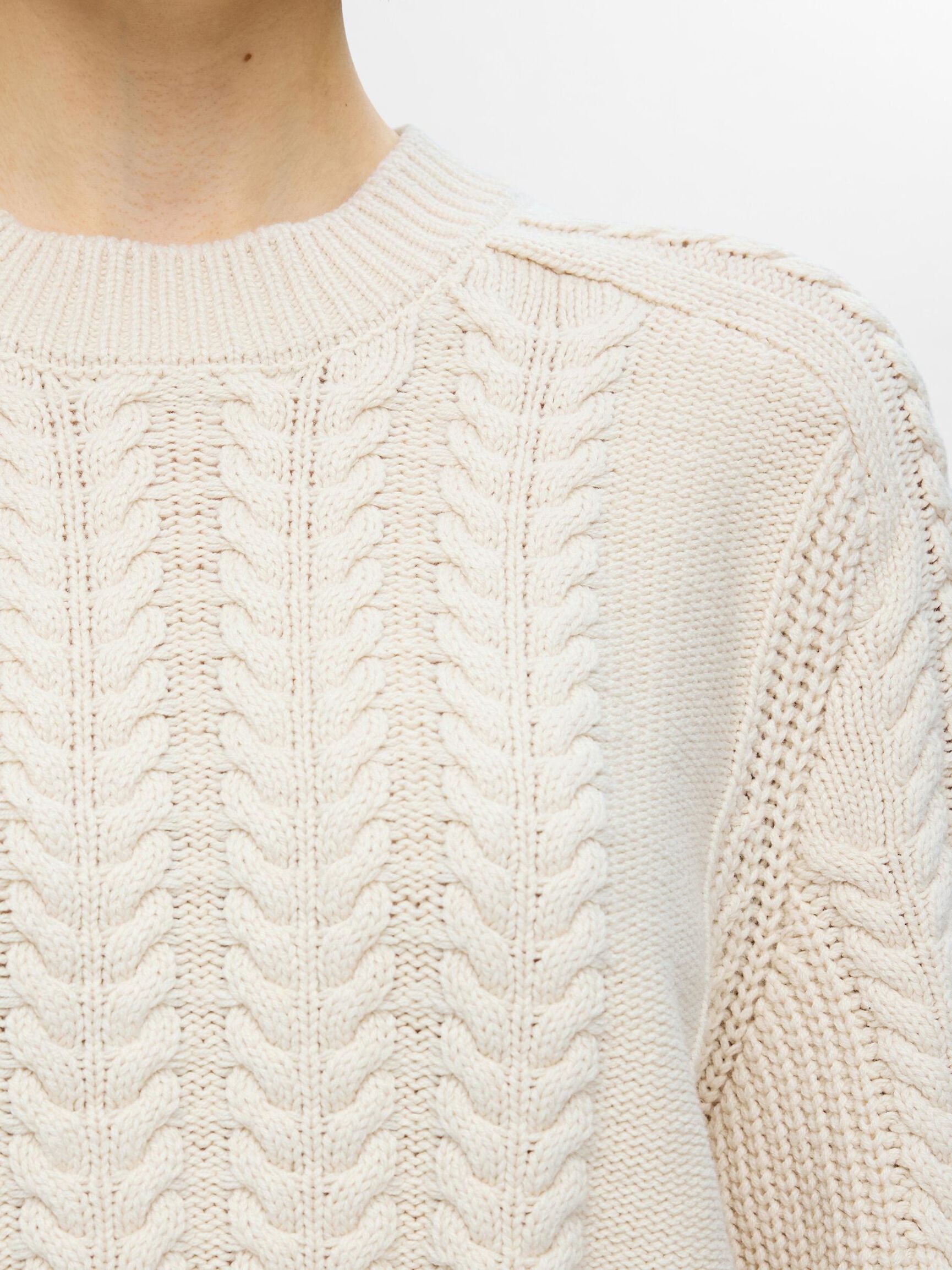 PUNTO ENTRELAZADO JERSEY, Birch, highres
