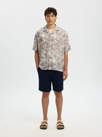 PRINTED SHORT SLEEVED SHIRT, Chocolate Chip, highres