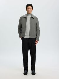 BAUMWOLL ROLLKRAGENPULLOVER, Light Grey Melange, highres