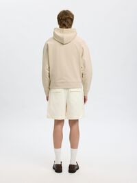 100% BOMULL HOODIE, Oatmeal, highres