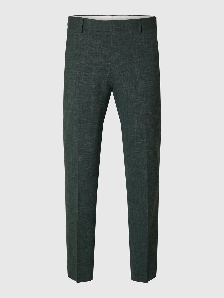 Selected SLIM FIT SUIT TROUSERS, Dark Green, highres - 16087871_DarkGreen_001.jpg