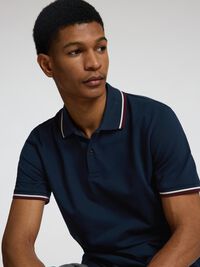 SHORT SLEEVED POLO SHIRT, Dark Sapphire, highres