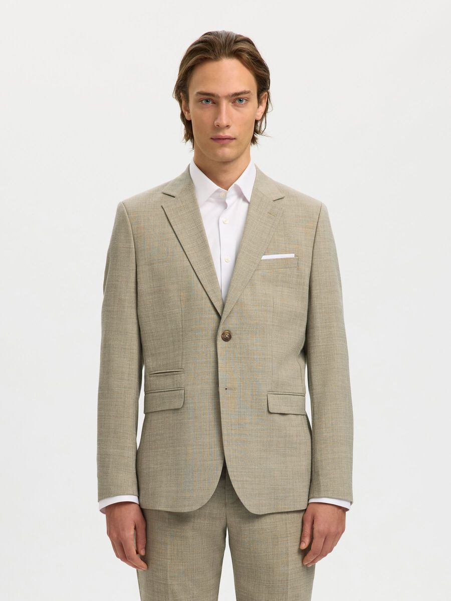 Product tile image - SLIM FIT SINGLE-BREASTED BLAZER, Sand | 16087870_Sand