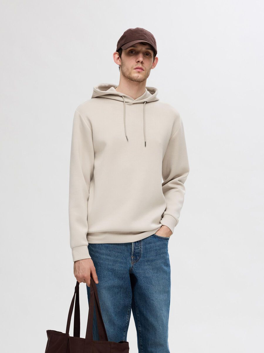 Selected CASUAL HOODIE, Pure Cashmere, highres - 16094482_PureCashmere_003.jpg