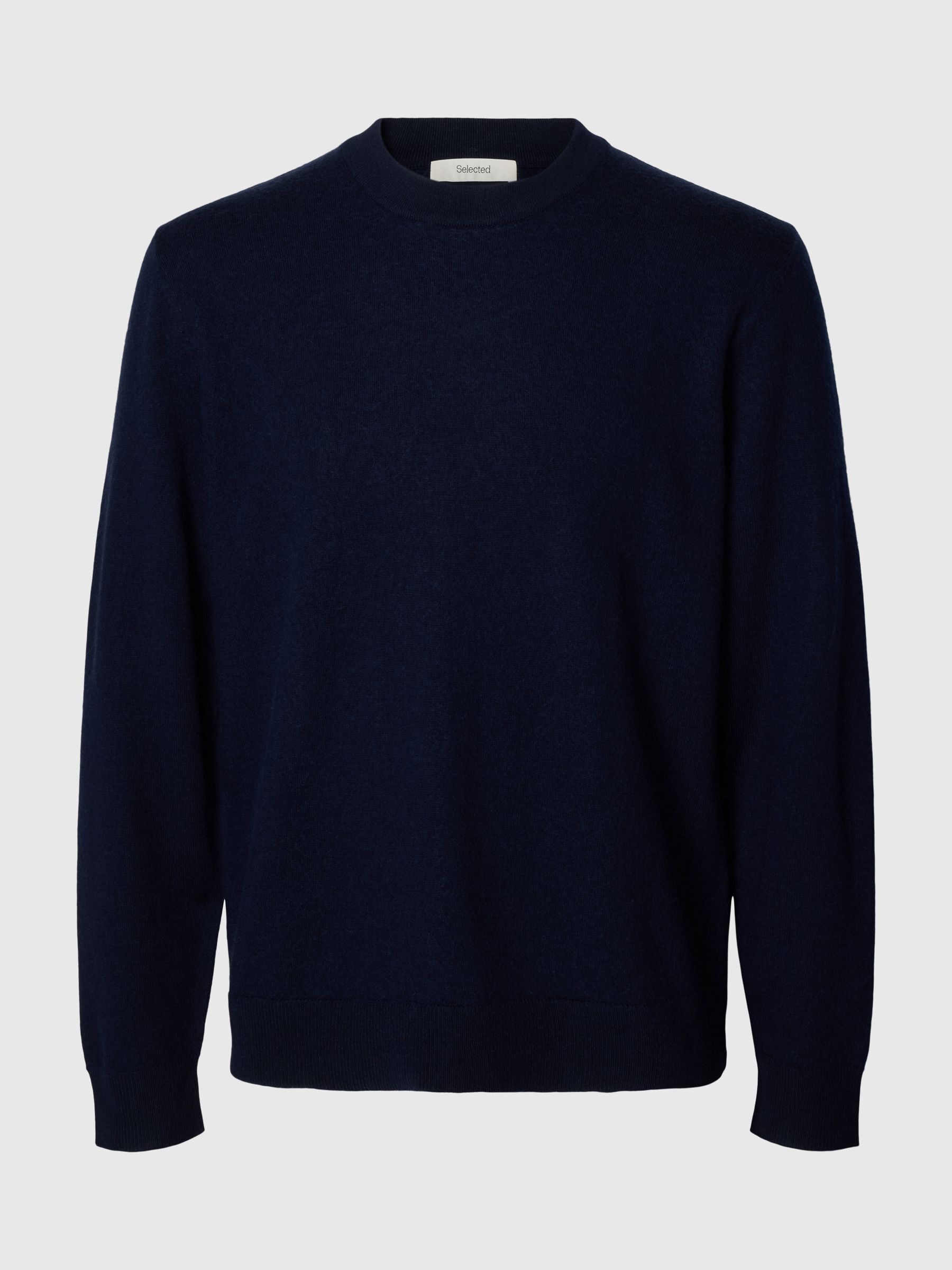 100% MERINO WOOL PULLOVER, Navy Blazer, highres