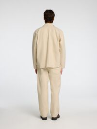 HYBRID COTTON DENIM JACKET, Ecru, highres