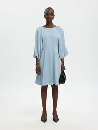 VISCOSE MINI-ROBE, Dusty Blue, highres