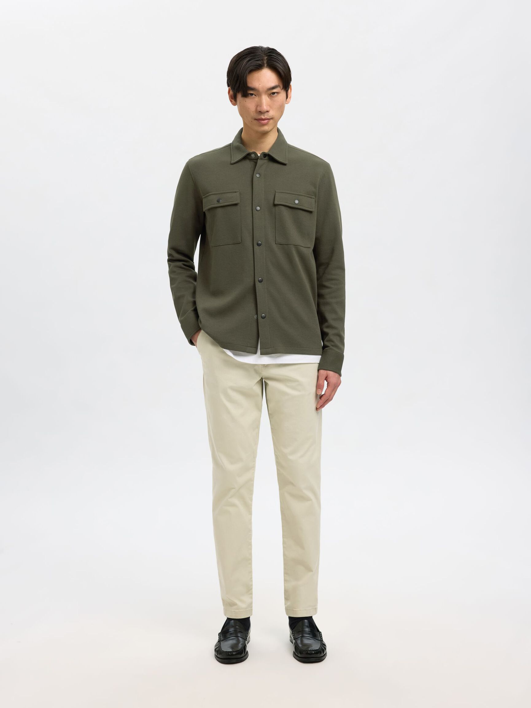 CLASSIC OVERSHIRT, Forest Night, highres