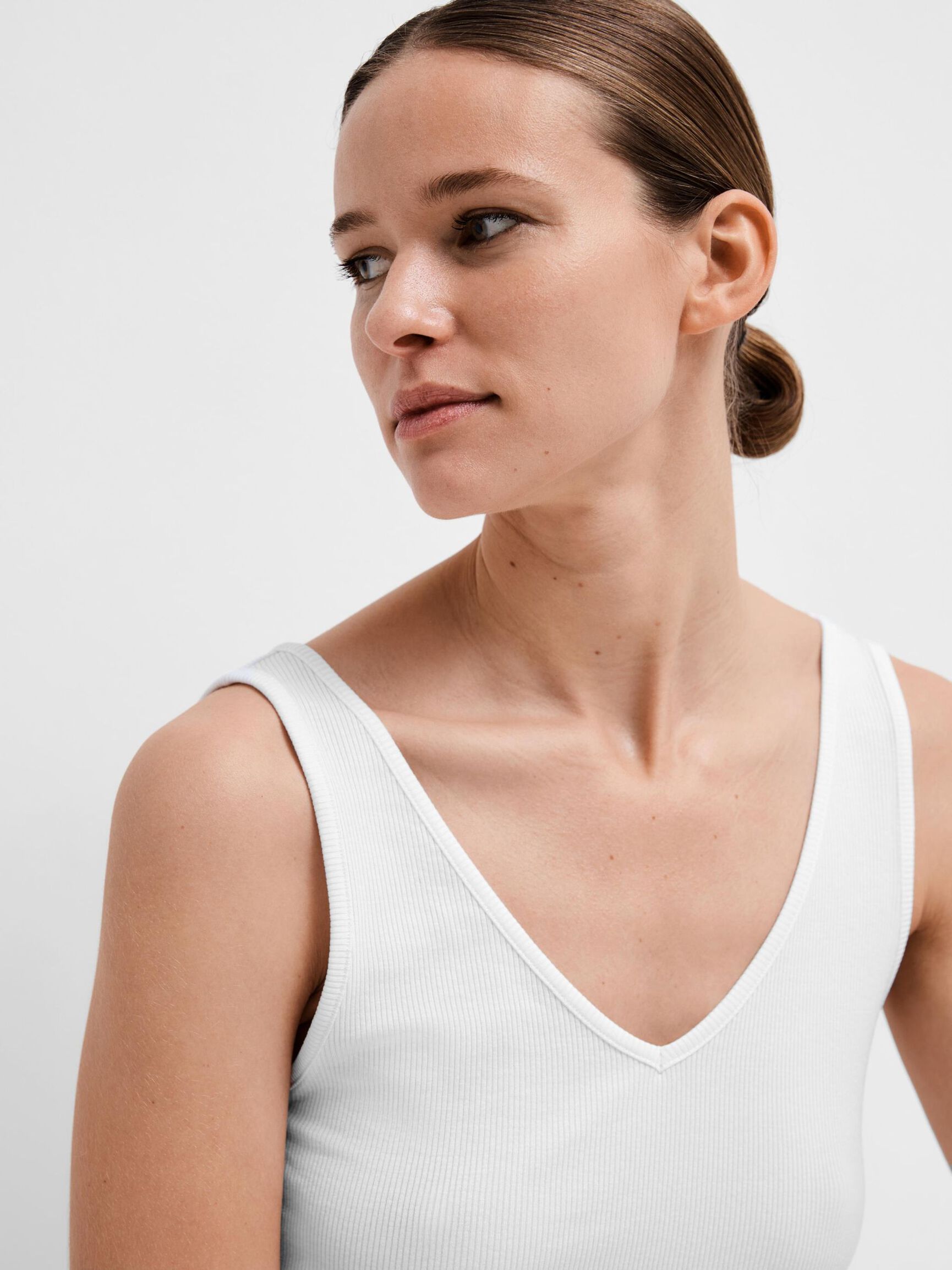 CÔTELÉ DÉBARDEUR, Bright White, highres