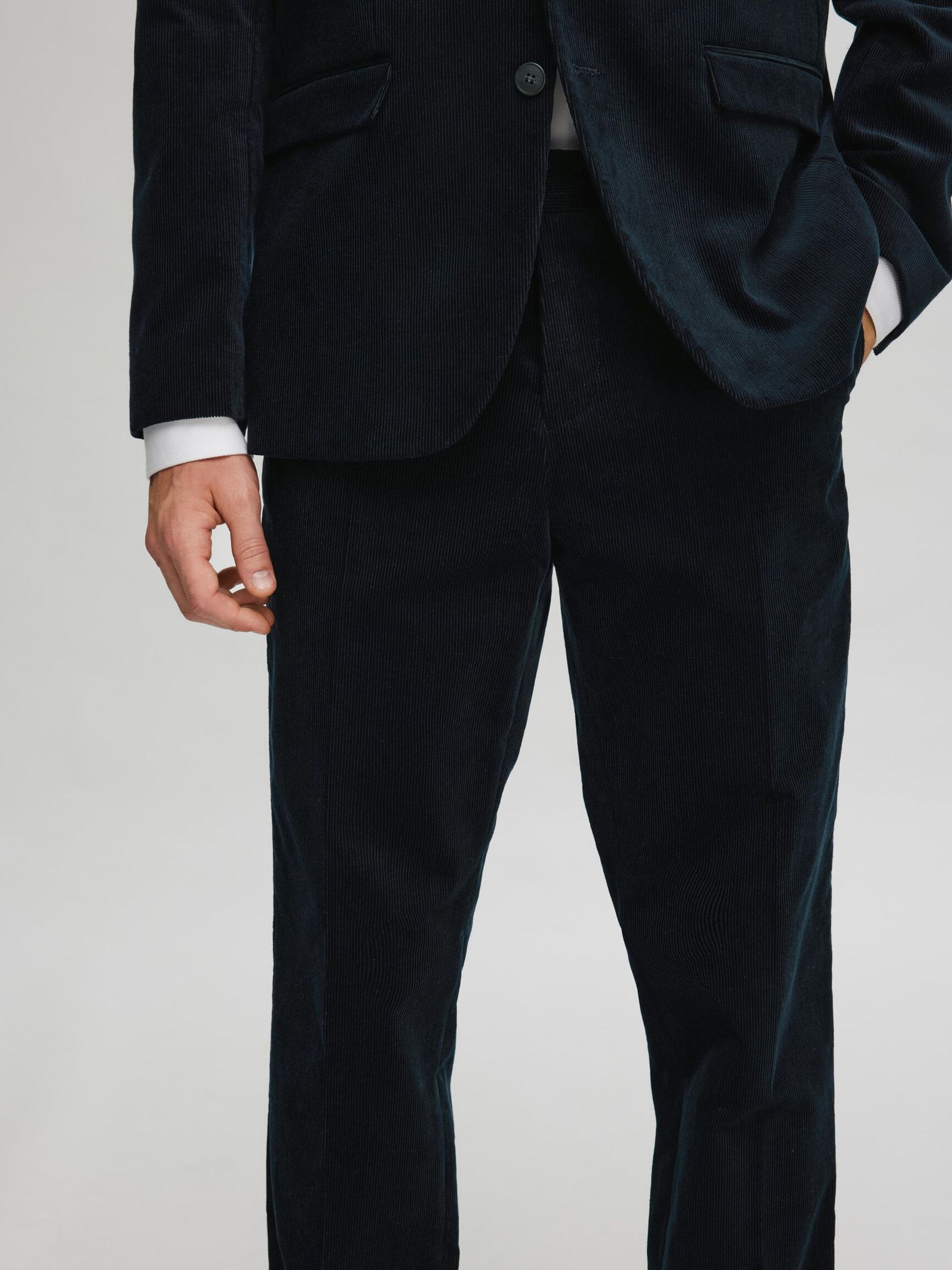 REGULAR FIT CORDUROY TROUSERS, Sky Captain, highres