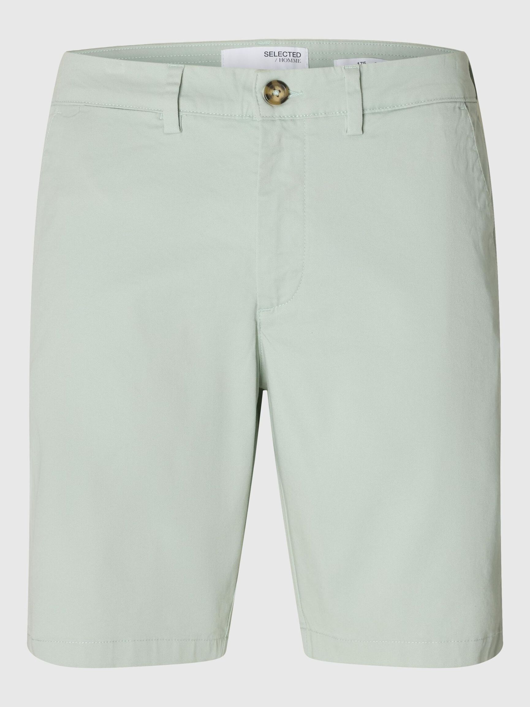 SLIM-FIT CHINOSHORTS, Aqua Gray, highres