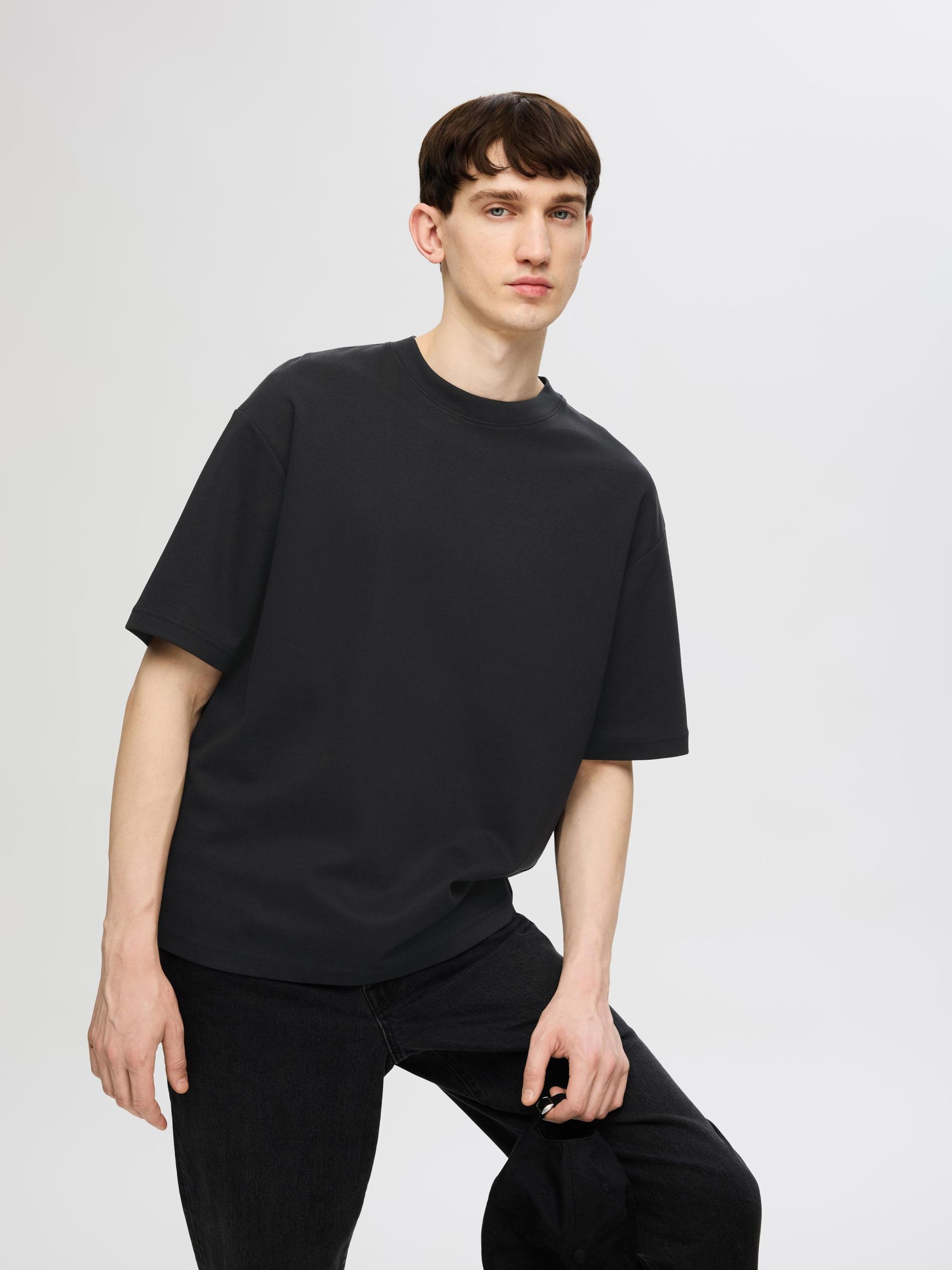3 PACK LOOSE FIT T-SHIRT, Black, highres