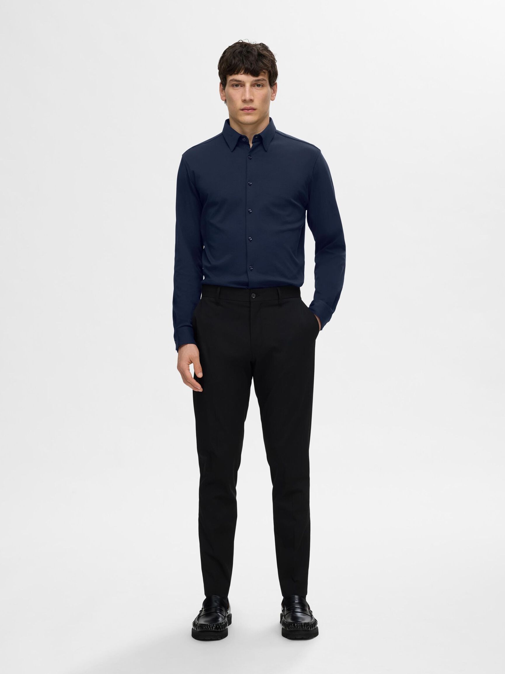 SLIM FIT SHIRT, Sky Captain, highres