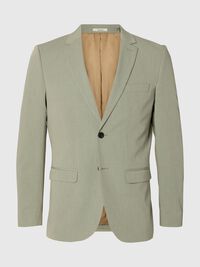 VISCOSE BLEND SLIM FIT BLAZER, Aqua Gray, highres