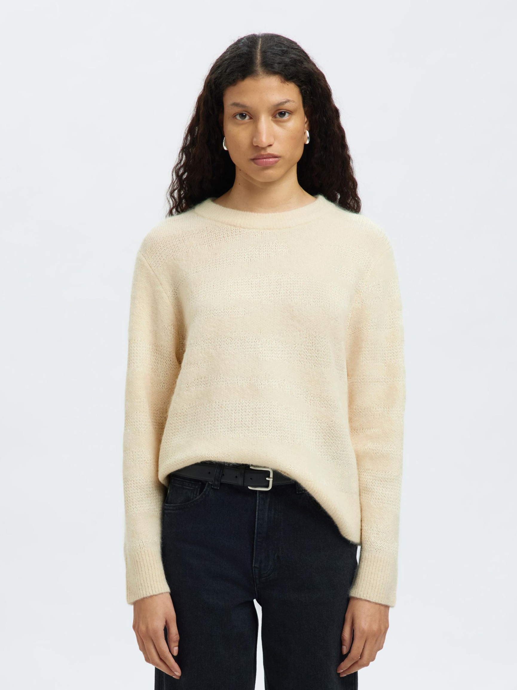 LANGARM STRICKPULLOVER, Snow White, highres
