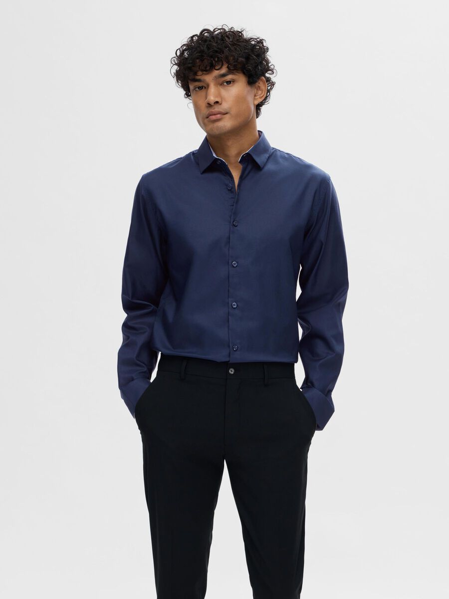 Selected SLIM FIT SKJORTE, Navy Blazer, highres - 16058640_NavyBlazer_003.jpg
