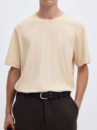 COTON CHINÉ T-SHIRT, Oatmeal, highres