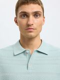 Selected TEXTURED KNITTED POLO SHIRT, Winter Sky, highres - 16097574_WinterSky_006.jpg