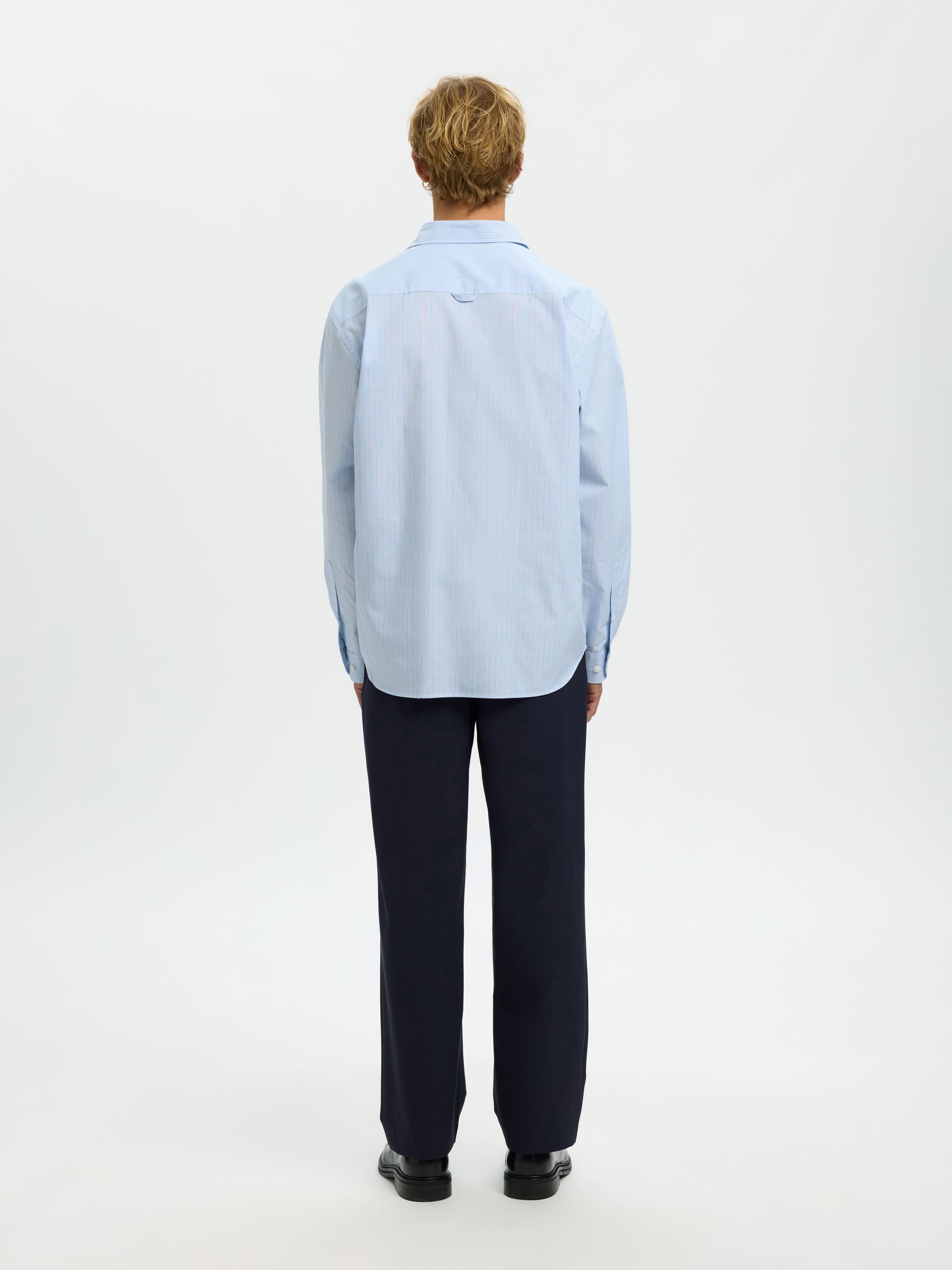 RELAXED FIT LANGARMHEMD, Della Robbia Blue, highres