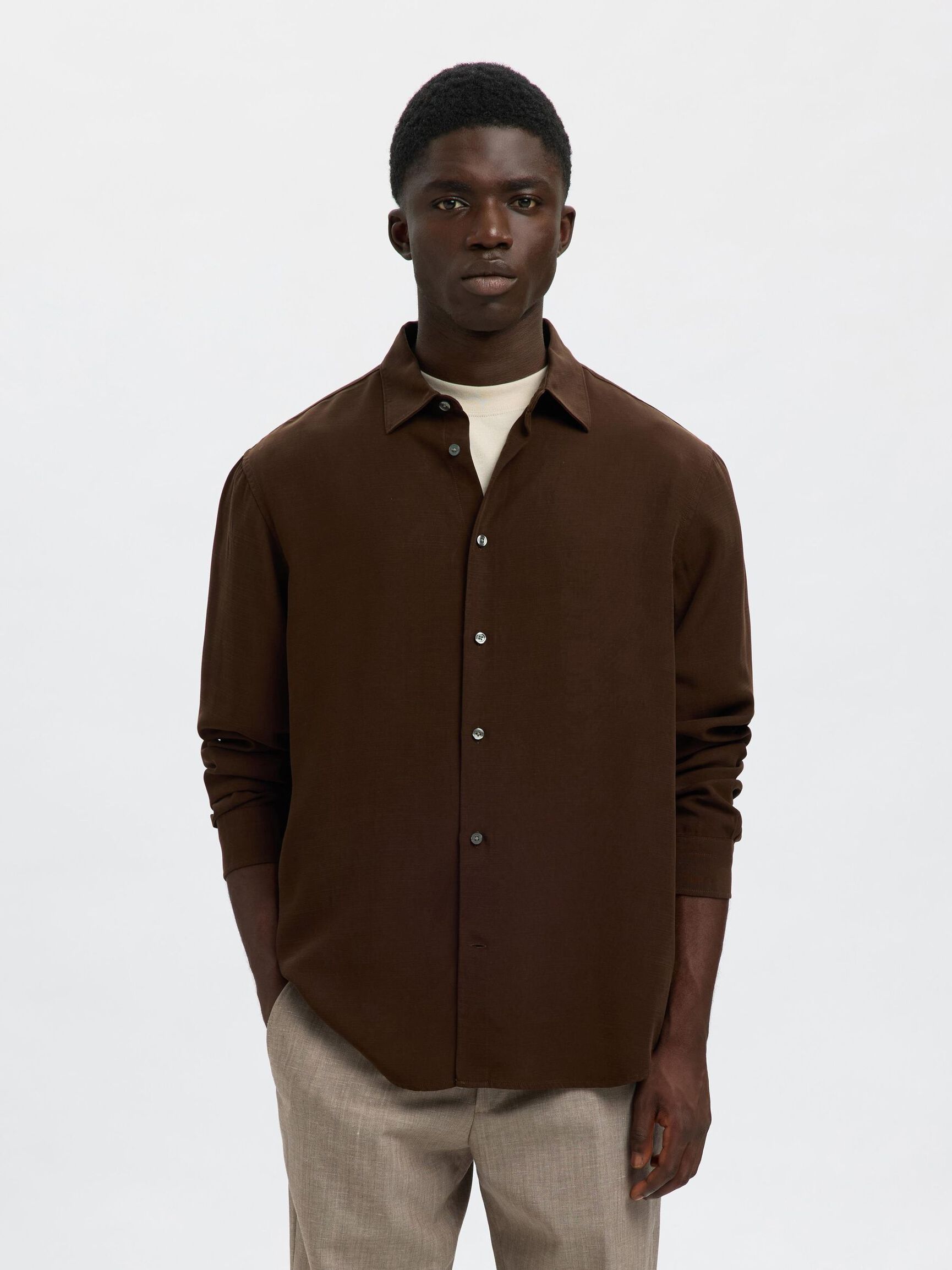 RELAXED FIT  SHIRT, Demitasse, highres