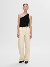 SANS MANCHES HAUT ASYMÉTRIQUE, Black, highres