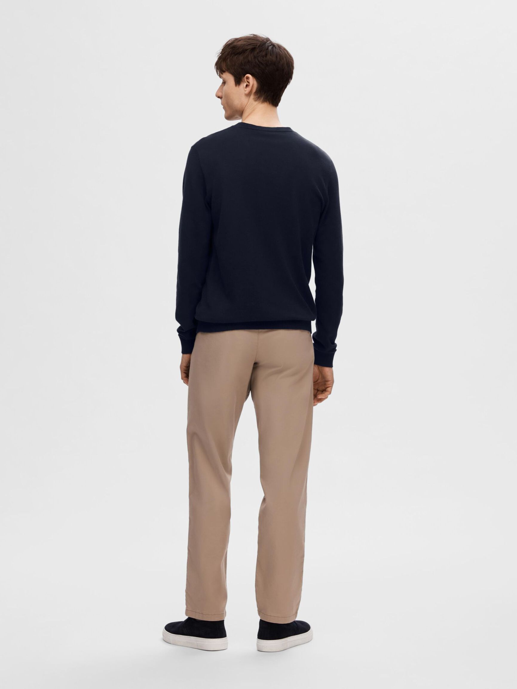 LÅNGÄRMAD STICKAD TRÖJA, Navy Blazer, highres