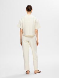 STRAIGHT FIT TROUSERS, Snow White, highres