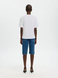 LINEN BLEND T-SHIRT, Bright White, highres