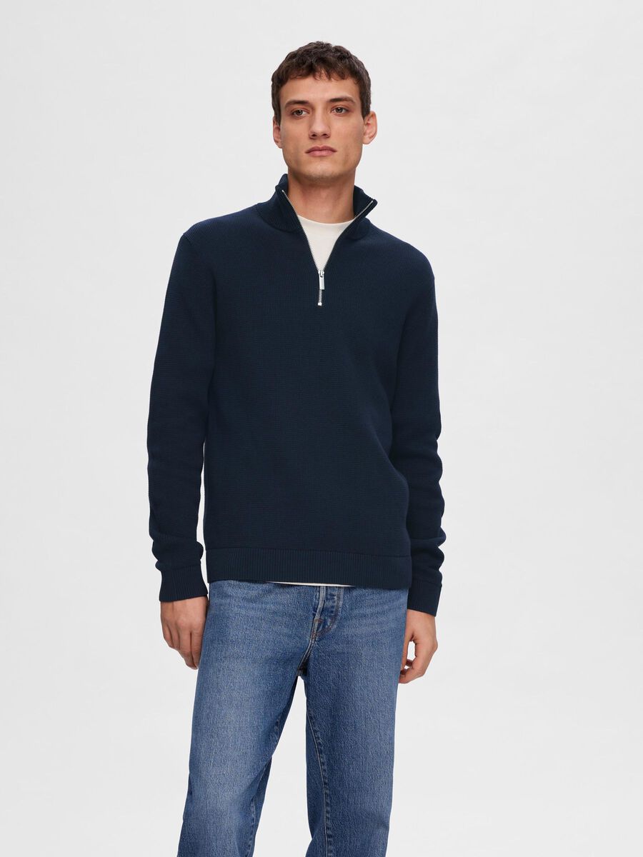 Selected HALVE RITSSLUITING SWEATER, Sky Captain, highres - 16092601_SkyCaptain_003.jpg