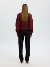 MOHAIR BLEND KNITTED JUMPER, Tawny Port, highres